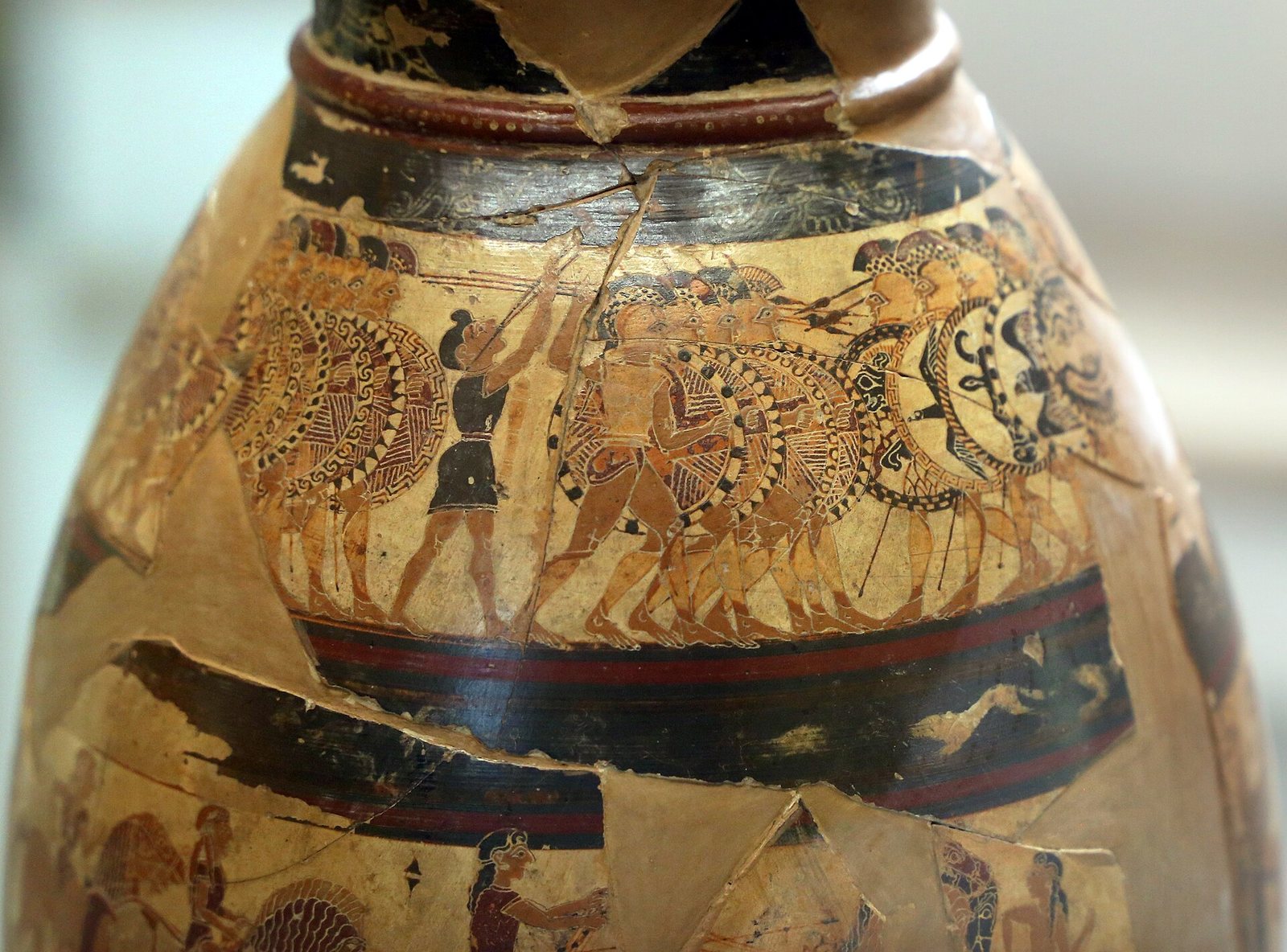 L'Olpe Chigi, vaso corinzio del 640 a.C. circa trovato nel Tumulo di Monte Aguzzo a Formello, oggi al Museo di Villa Giulia a Roma